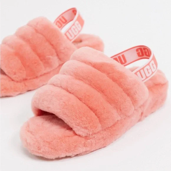 UGG Shoes Ugg Fluff Yeah Slide In Coral Sz 8 Poshmark